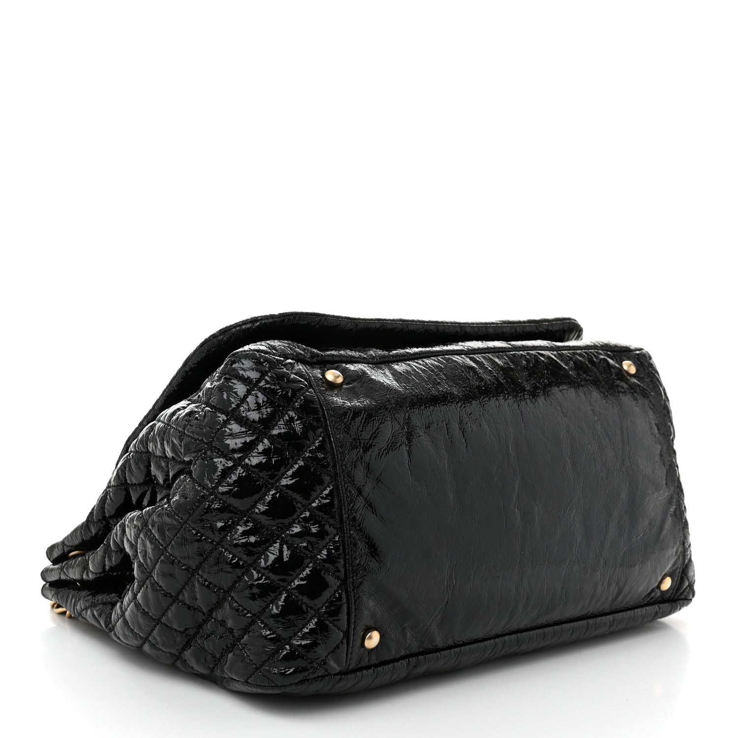 Chanel Vinyl XL Rock and Chain Flap Black 4 of 12