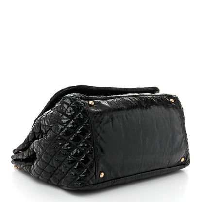 Chanel Vinyl XL Rock and Chain Flap Black 4 of 12