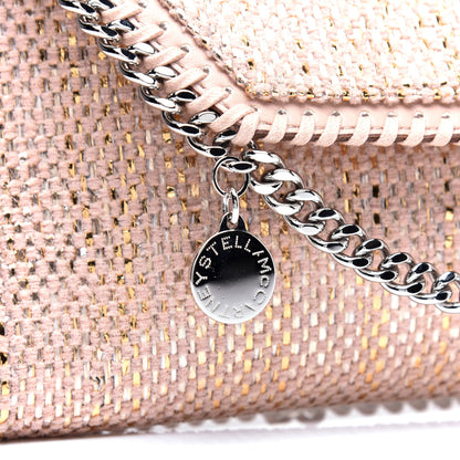 Stella McCartney Metallic Woven Raffia Falabella Mini Crossbody Pink 10 of 11