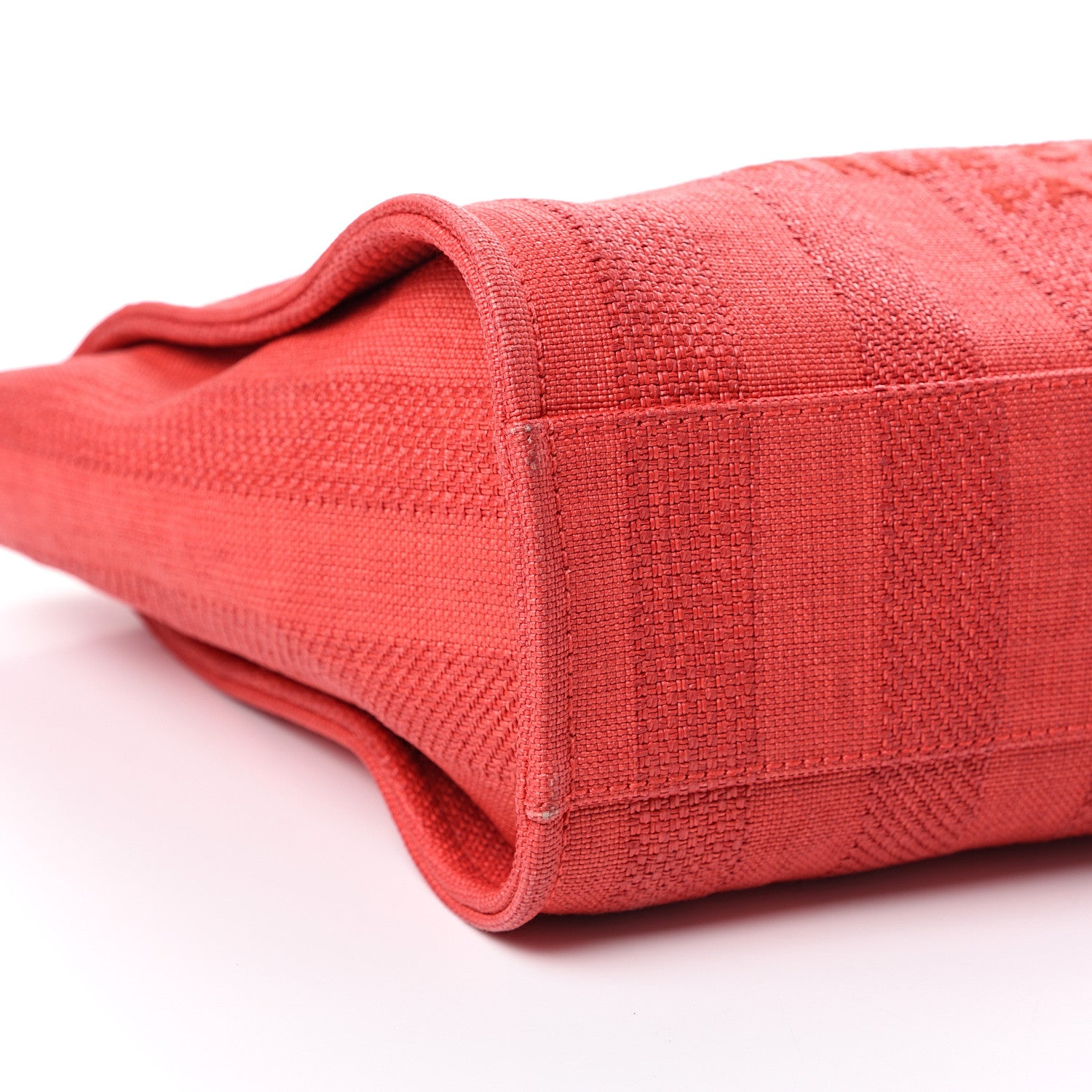 Chanel Mixed Fibers Striped Small Deauville Tote Red 8 of 15