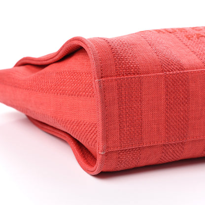 Chanel Mixed Fibers Striped Small Deauville Tote Red 8 of 15
