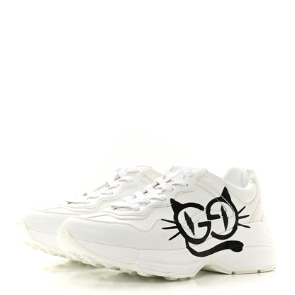 Gucci Demetra Cat Eyes Womens Rhyton Sneakers 37.5 White 3 of 9