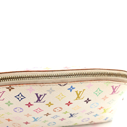 Louis Vuitton Monogram Multicolor Cosmetic Pouch White Litchi 9 of 10