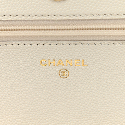Chanel Caviar Quilted Enamel Coco Casino Wallet On Chain WOC White 6 of 11