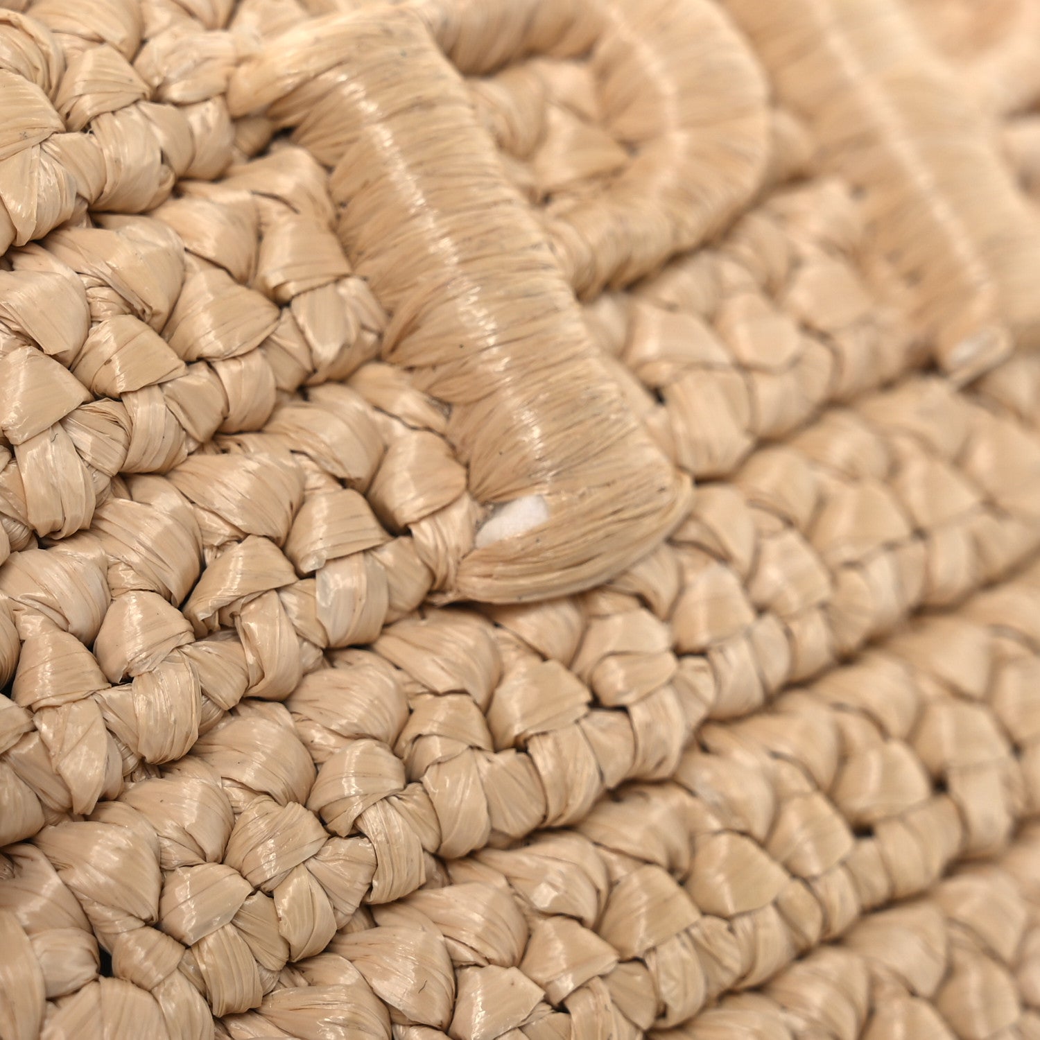 Prada Raffia Effect Crochet Metal Triangle Logo Mini Triangle Shoulder Bag Naturale 15 of 15