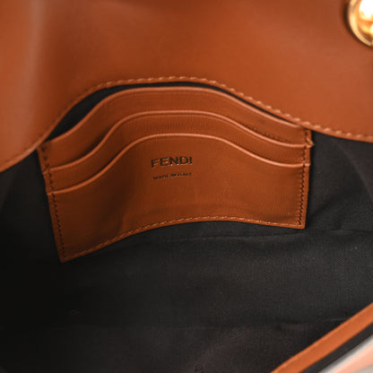 Fendi Nappa Apolo Bi-Color Mini Chain Baguette Brandy Black 5 of 10