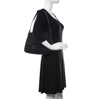 Fendi Zucchino Mama Baguette Black 2 of 9