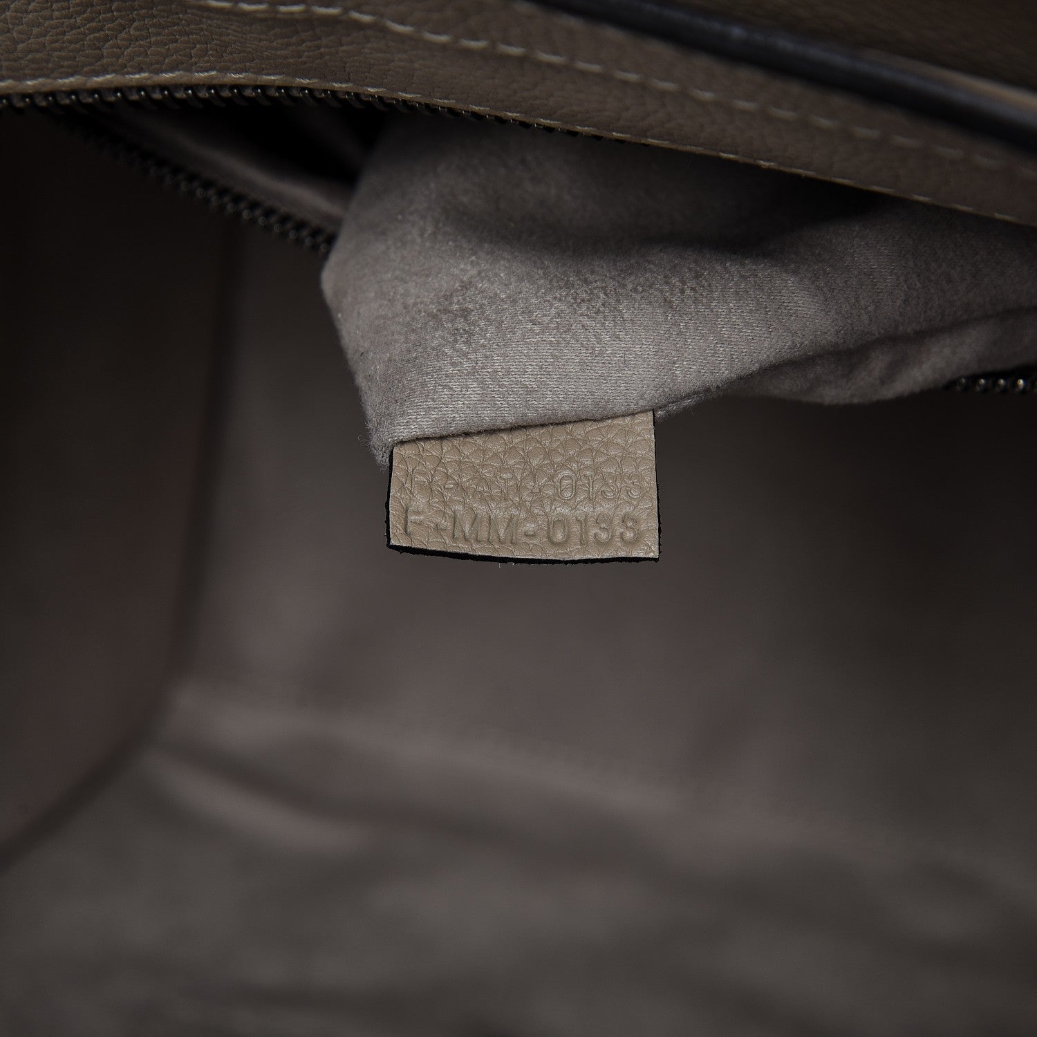 Celine Drummed Calfskin Mini Luggage Dune 7 of 9