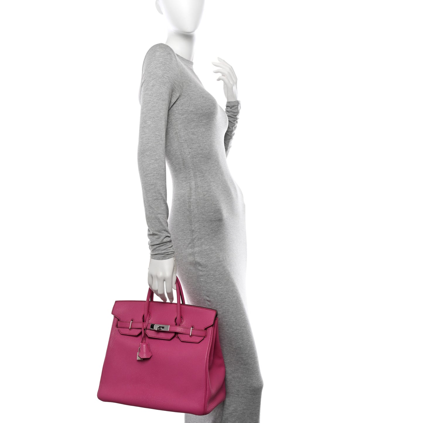 Chevre de Coromandel HAC Birkin 32 Fuchsia