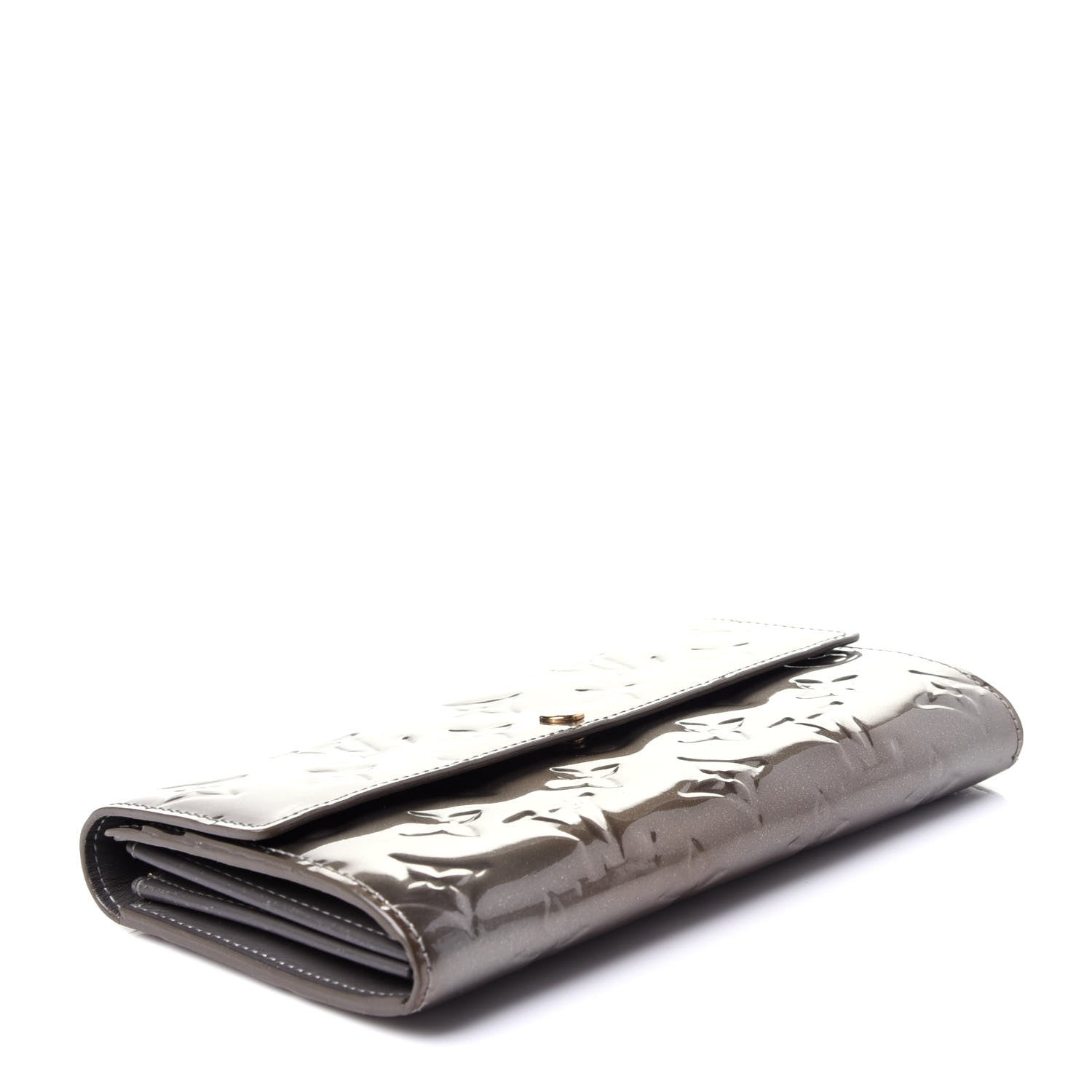 Louis Vuitton Vernis Sarah Wallet Gris Art Deco 4 of 11