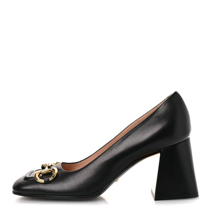 Gucci Malaga Kid Horsebit 75mm Pumps 40 Black 1 of 11