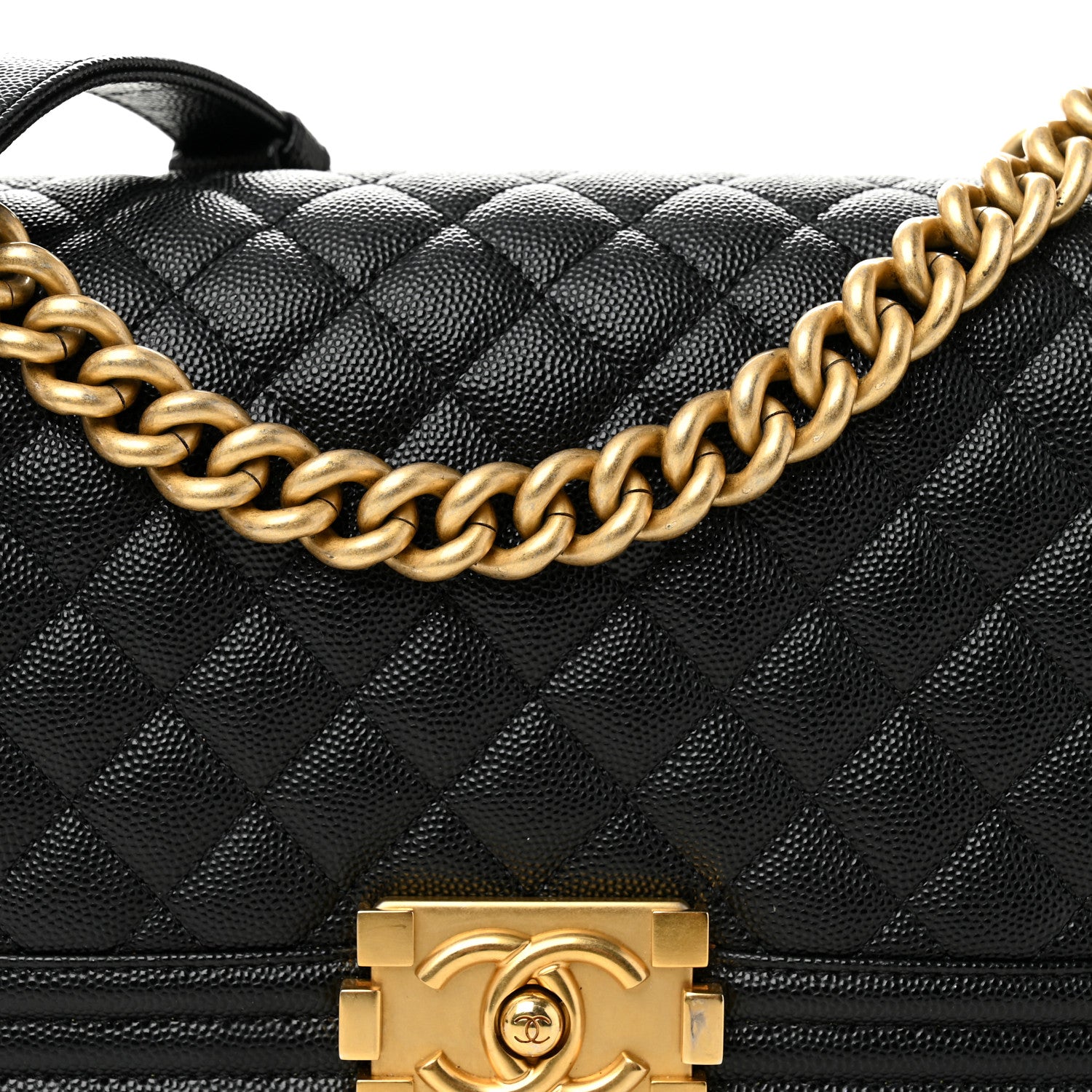 Chanel Caviar Quilted Medium Boy Flap Black 8 of 11