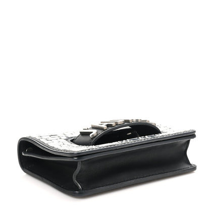 Christian Dior Smooth Calfskin Embroidered Mosaic of Mirrors Mini J'Adior Chain Flap Bag Black 4 of 9