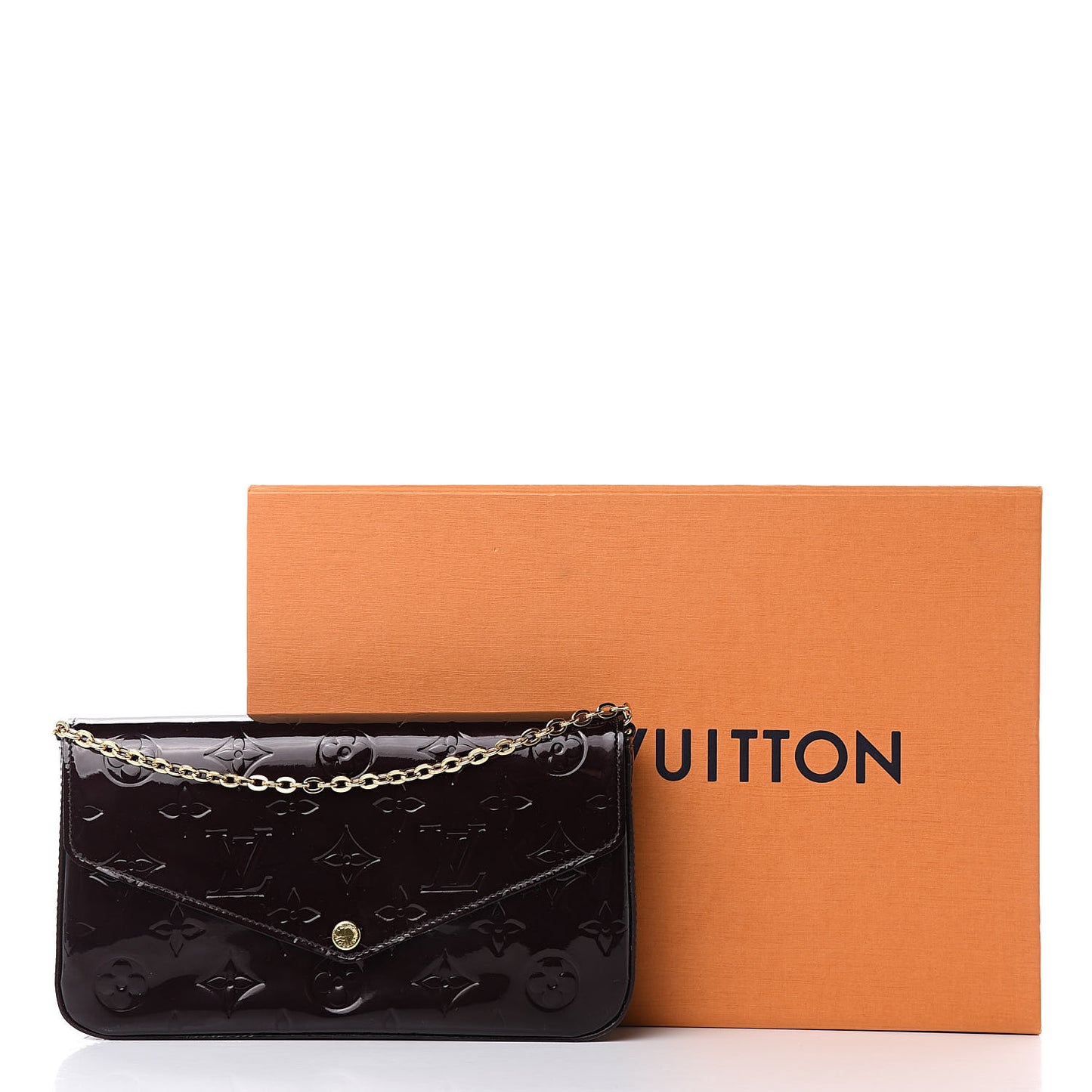 Vernis Pochette Felicie Chain Wallet Amarante