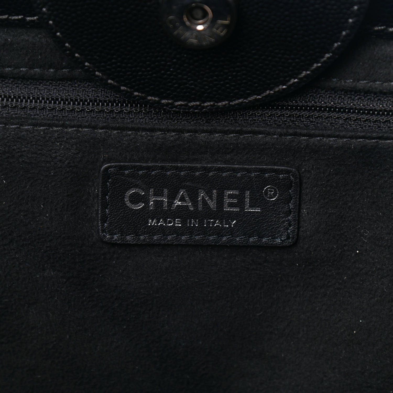Chanel Caviar Medium Studded Deauville Tote Black 6 of 13