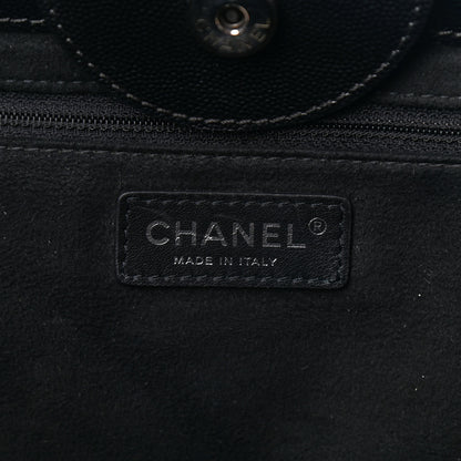 Chanel Caviar Medium Studded Deauville Tote Black 6 of 13