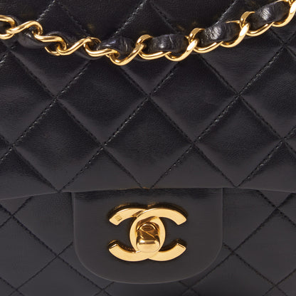 Chanel Lambskin Quilted Medium Double Flap Black 8 of 11