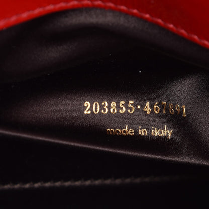 Saint Laurent Textured Patent Monogram Large Belle De Jour Clutch Red 7 of 7