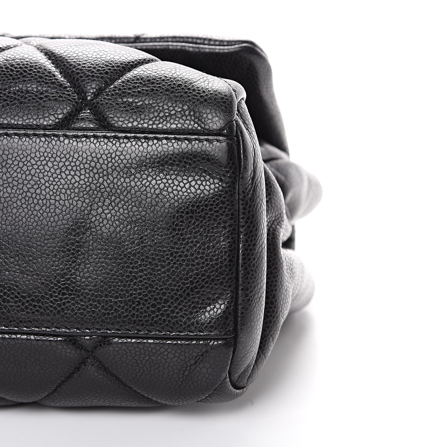 Chanel Glazed Caviar Medium Nature Flap Bag Black 13 of 15