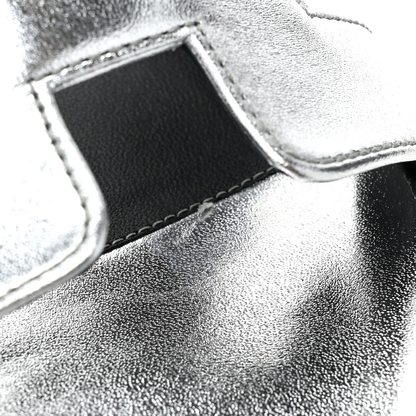Metallic Nappa Oasis Sandals 37.5 Gris Argente