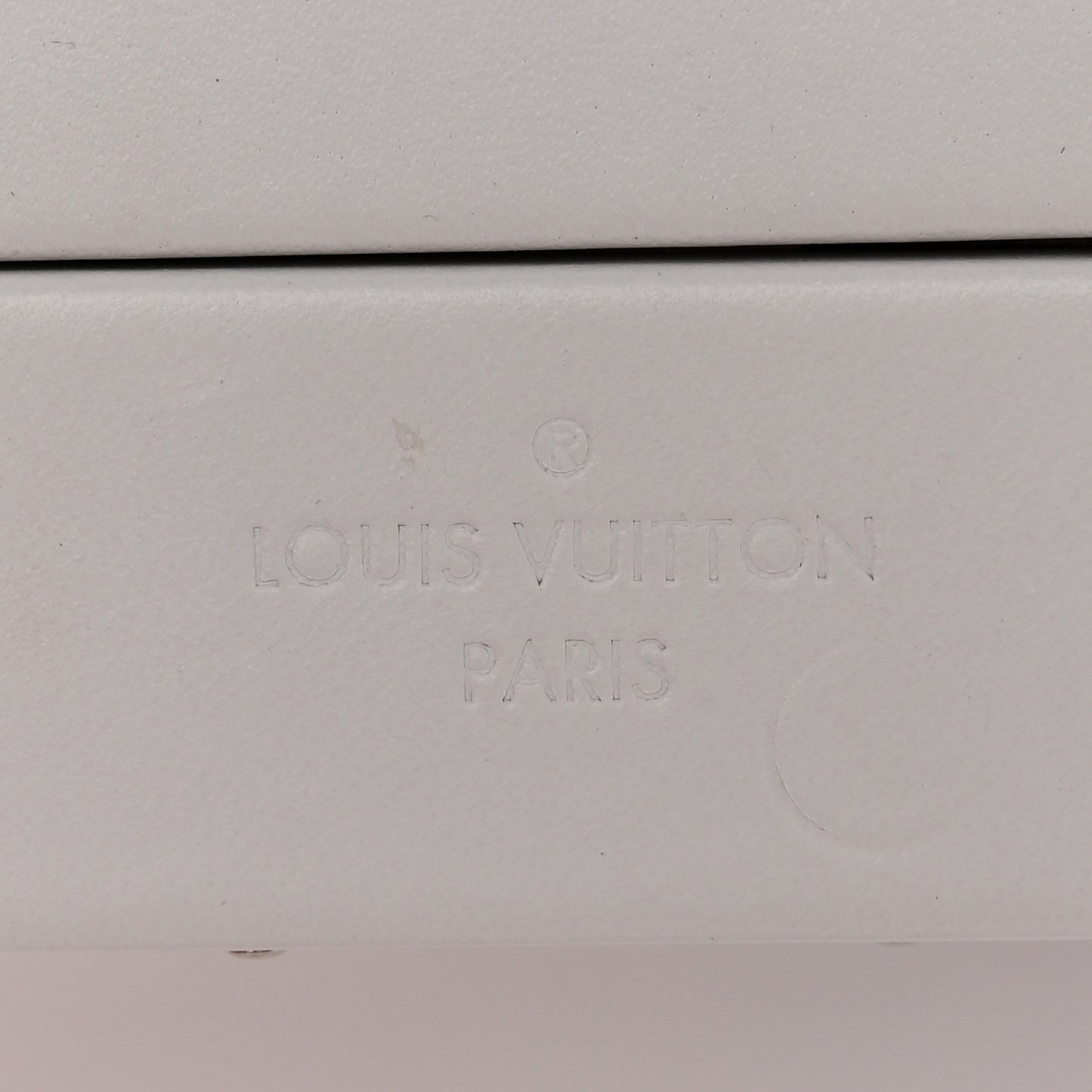Monogram Mirror Jewelry Box White