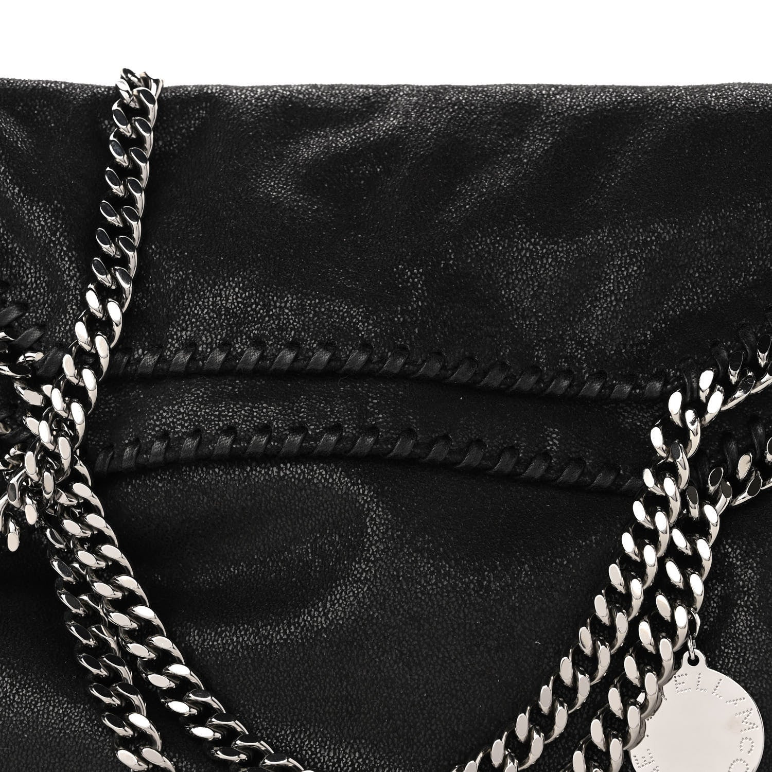 Stella McCartney Shaggy Deer Falabella Fold Over Tote Black 7 of 9