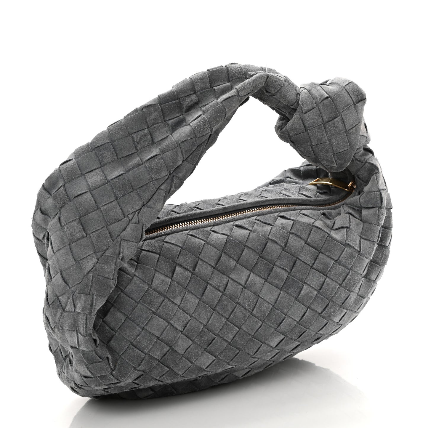 Suede Calfskin Intrecciato Teen Jodie Hobo Thunder