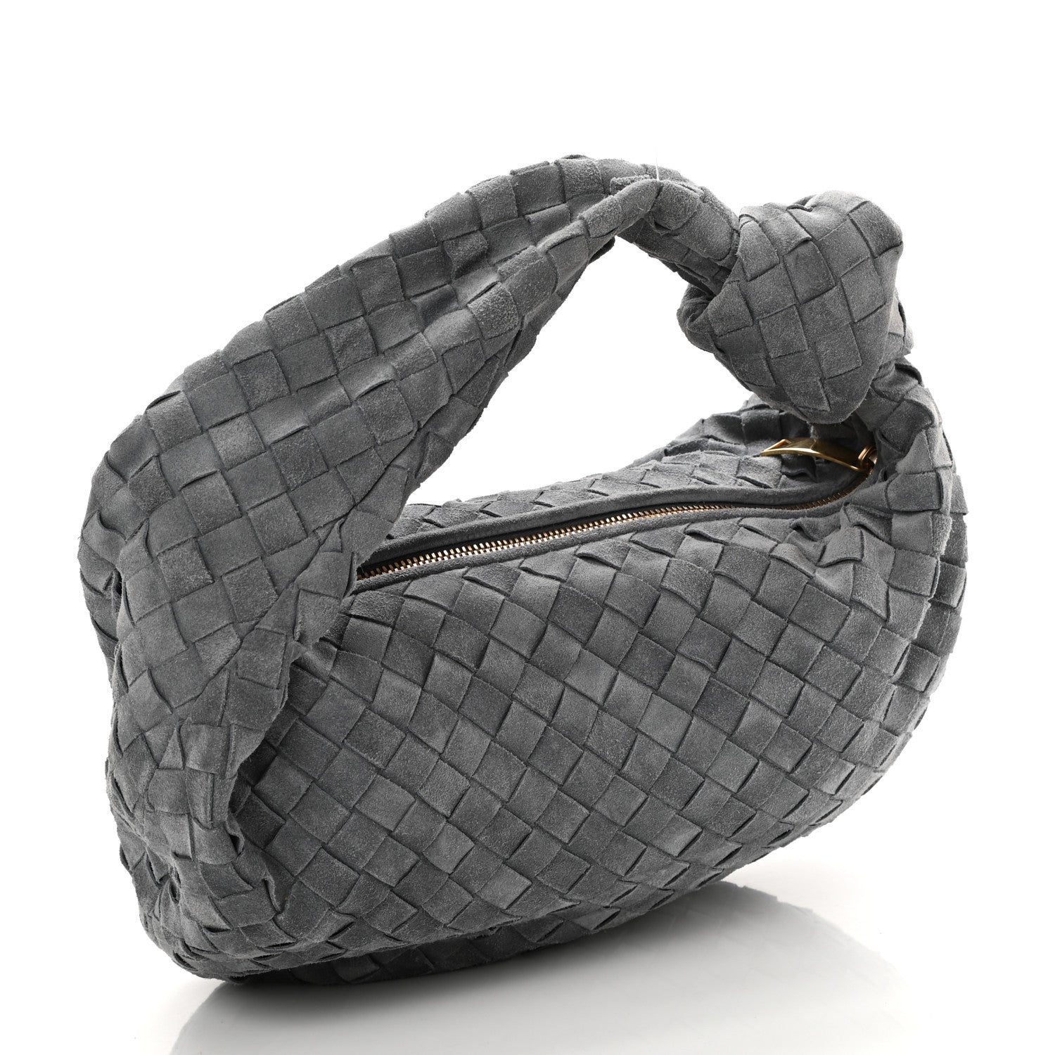 Bottega Veneta Suede Calfskin Intrecciato Teen Jodie Hobo Thunder 3 of 11