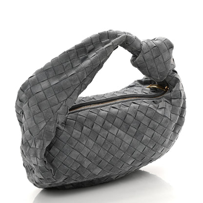 Bottega Veneta Suede Calfskin Intrecciato Teen Jodie Hobo Thunder 3 of 11