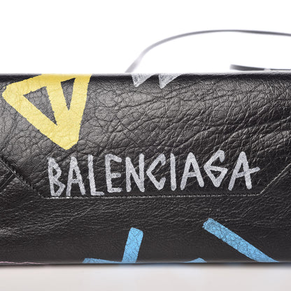 Balenciaga Agneau Graffiti Papier A6 Zip Around Tote Black 9 of 9
