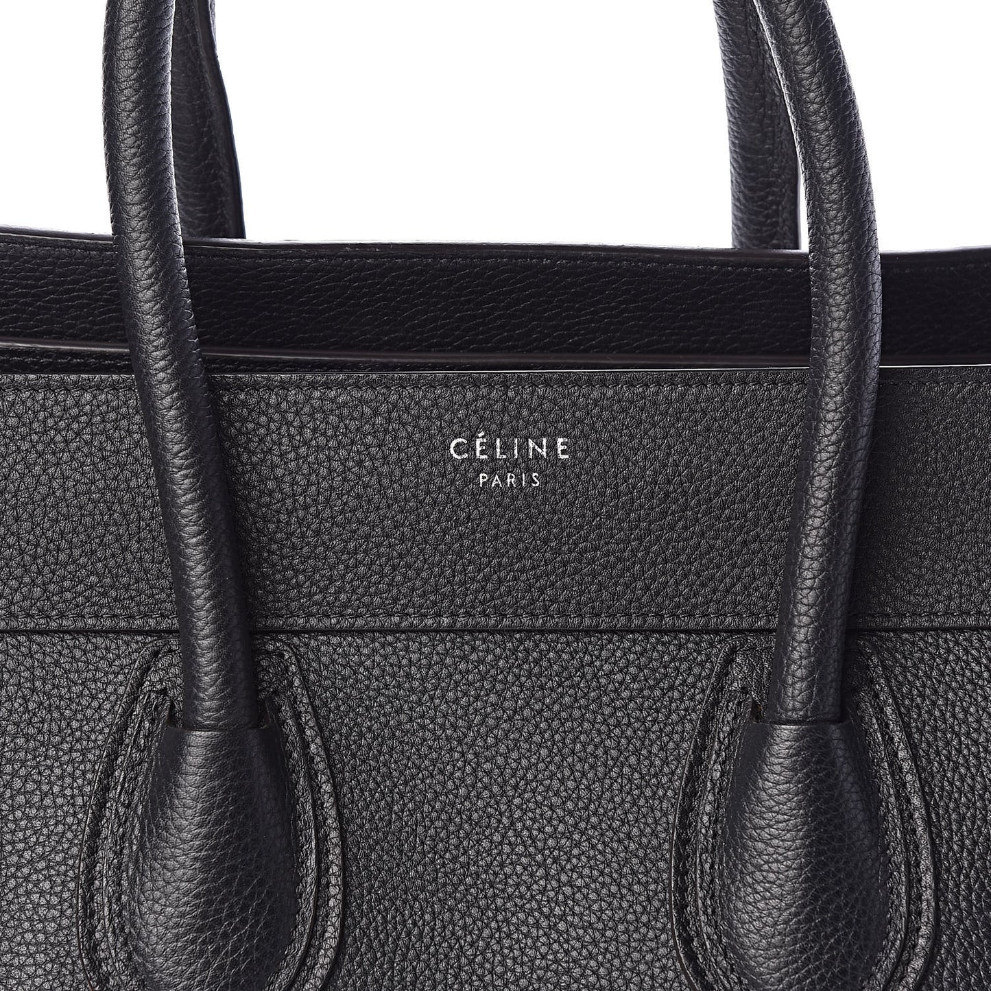 Drummed Calfskin Mini Luggage Black