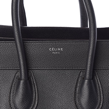 Celine Drummed Calfskin Mini Luggage Black 7 of 11