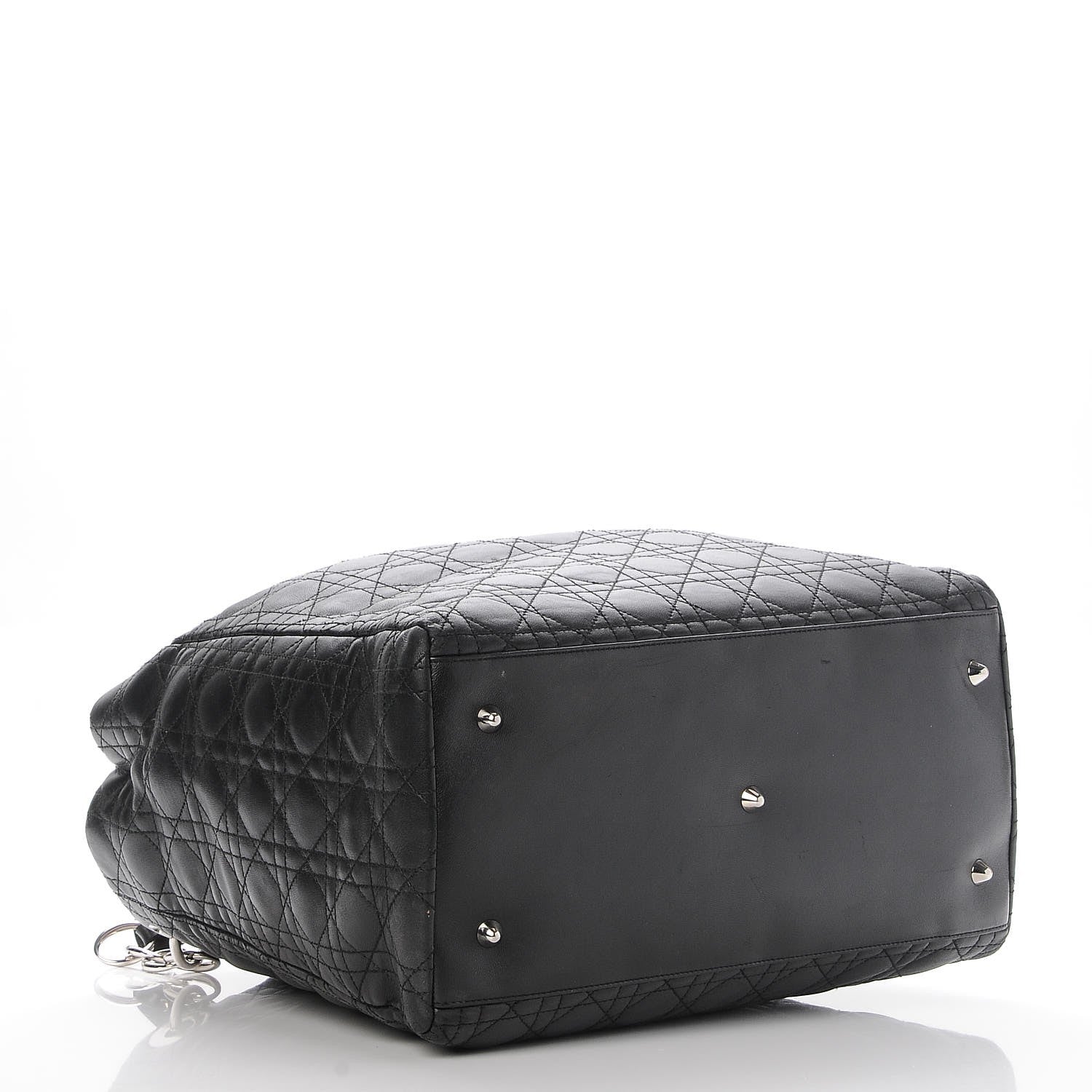 Christian Dior Lambskin Cannage Dior Soft Shopping Tote Black 4 of 17