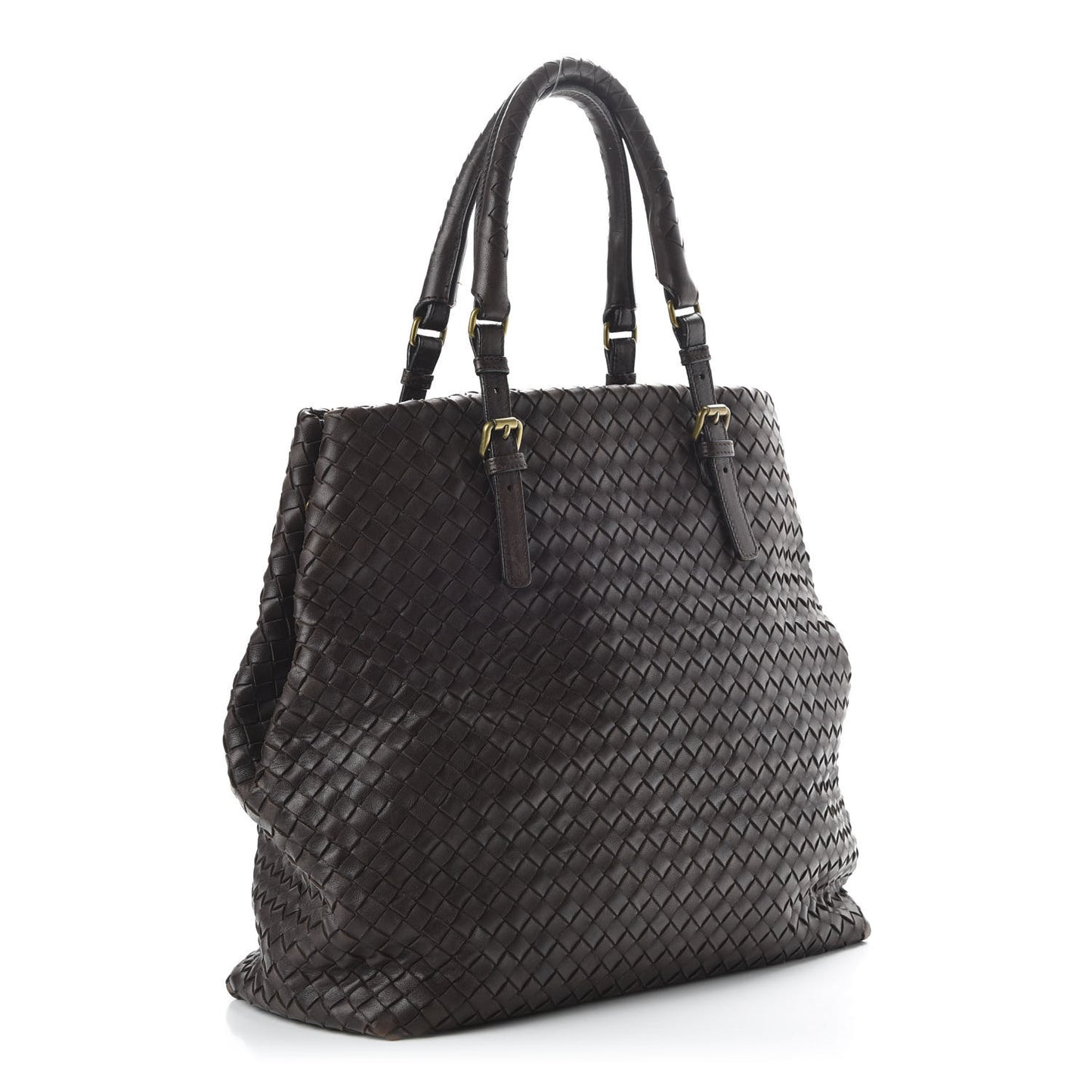 Nappa Intrecciato Medium Seamless Tote Ebano
