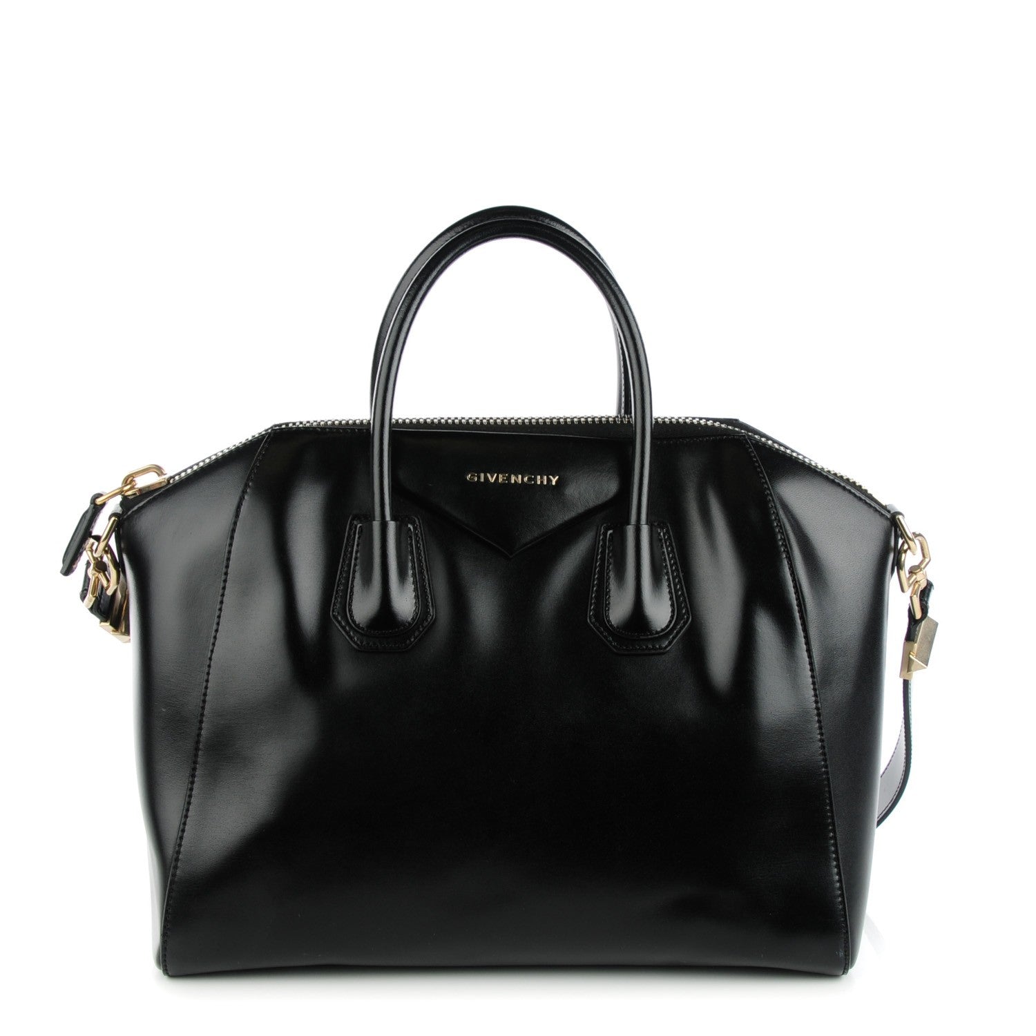 Givenchy Shiny Lord Calfskin Medium Antigona Black 1 of 7