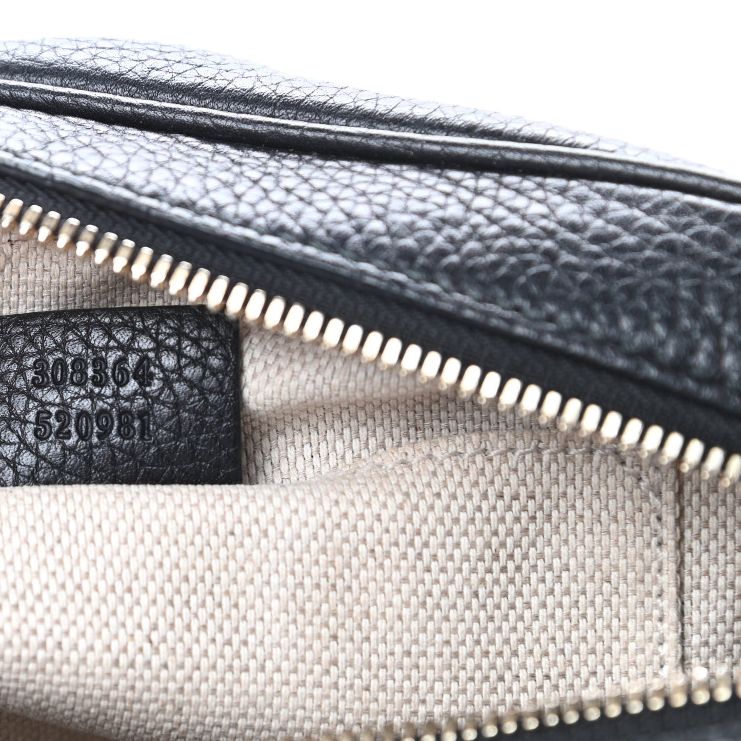 Pebbled Calfskin Small Soho Disco Bag Black