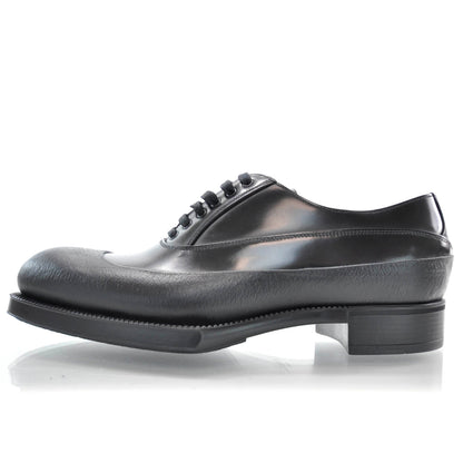 Prada Leather Rubber Tipped Oxfords Black 1 of 6