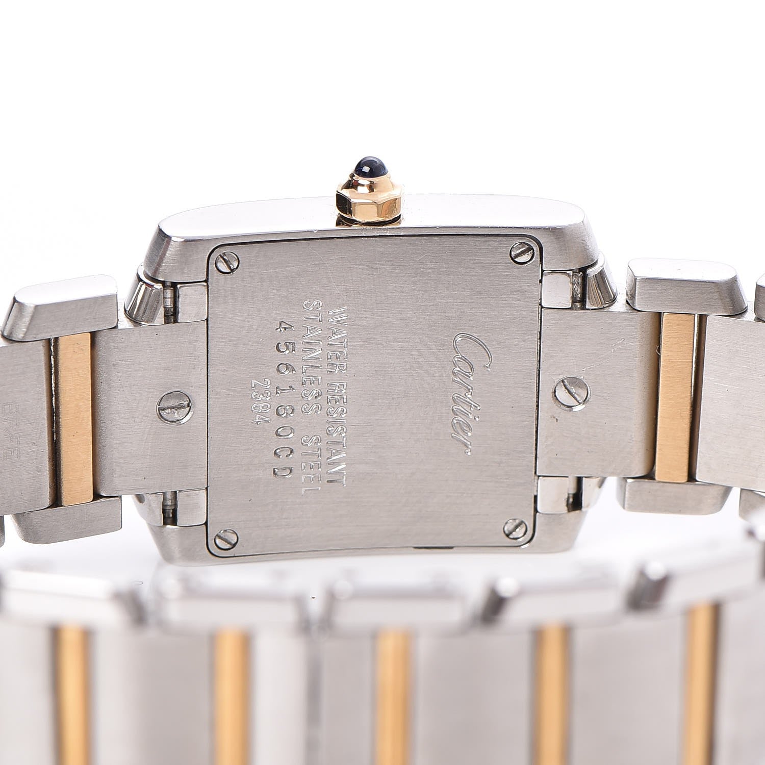 Cartier Stainless Steel 18K Yellow Gold 20mm Tank Francaise Quartz Watch 4 of 11