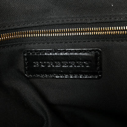 Burberry Bridle Calfskin House Check Small Orchard Bowling Bag Black 6 of 11