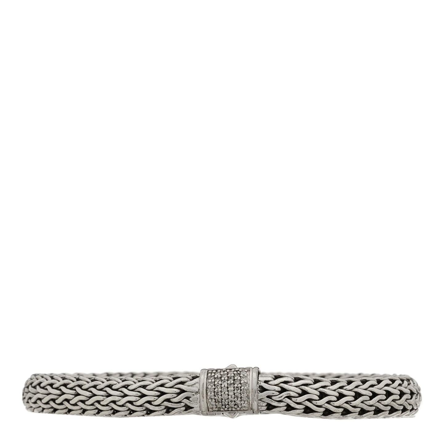 Sterling Silver Diamond 6.5mm Classic Chain Bracelet