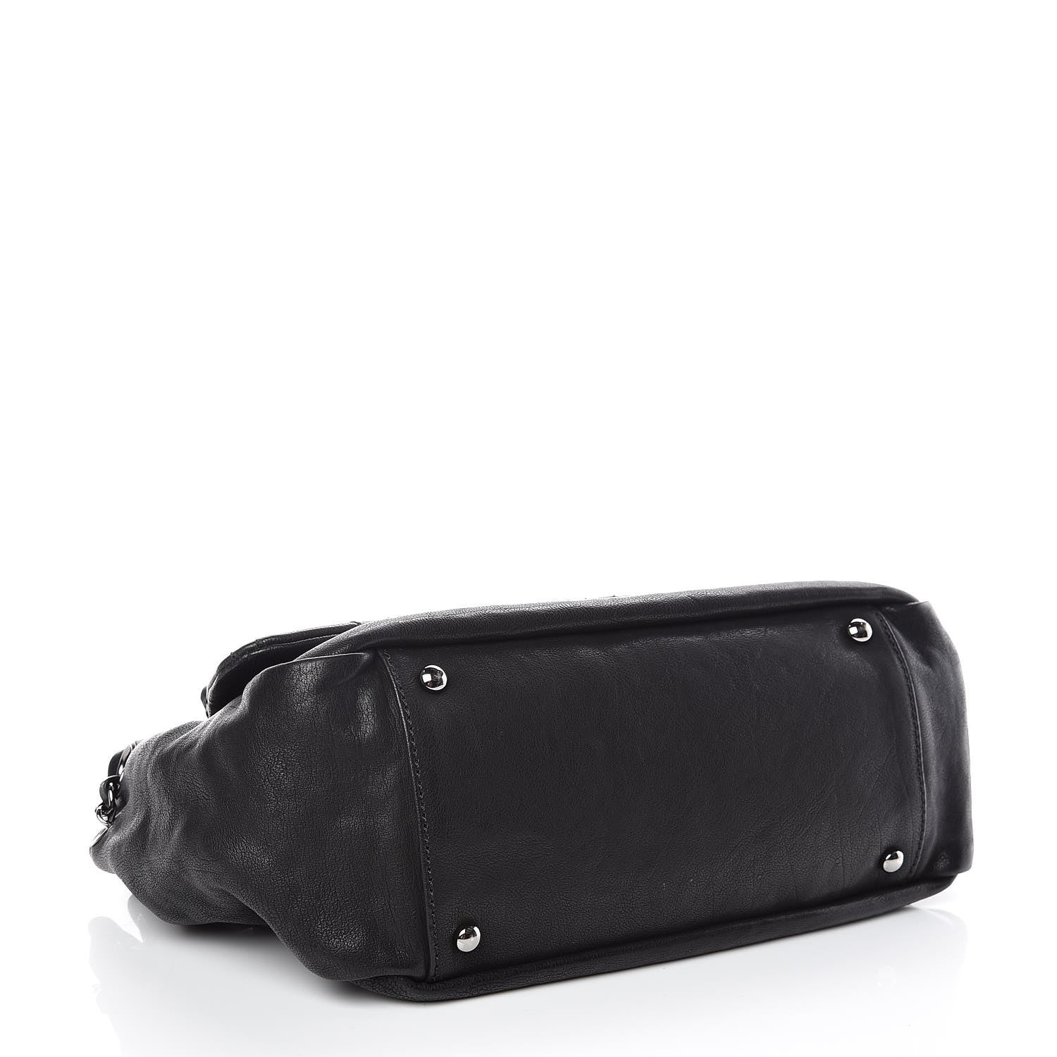 Chanel Calfskin Diamond Stitch Accordion Flap Black 4 of 9