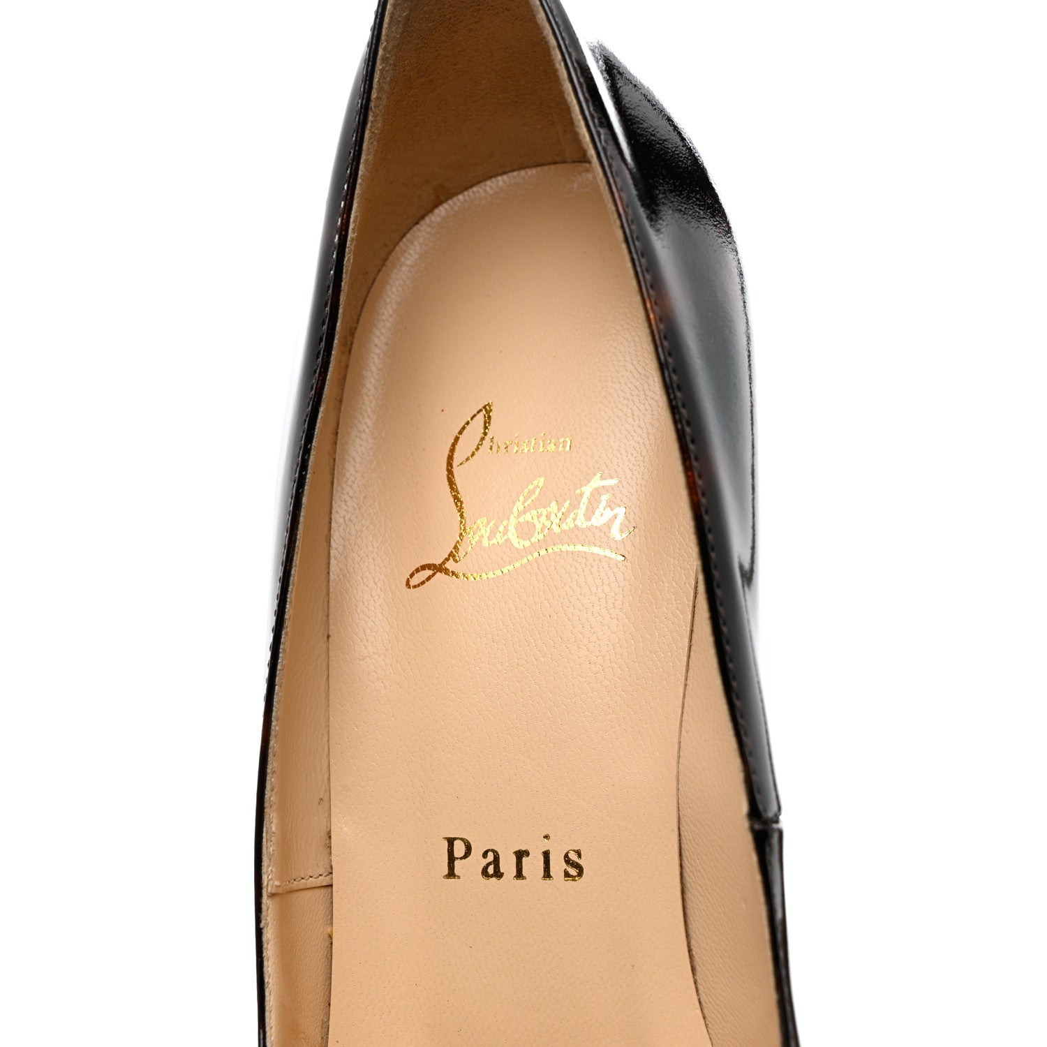 Christian Louboutin Patent Pigalle Plato 120 Pumps 39 Black Brown 6 of 10