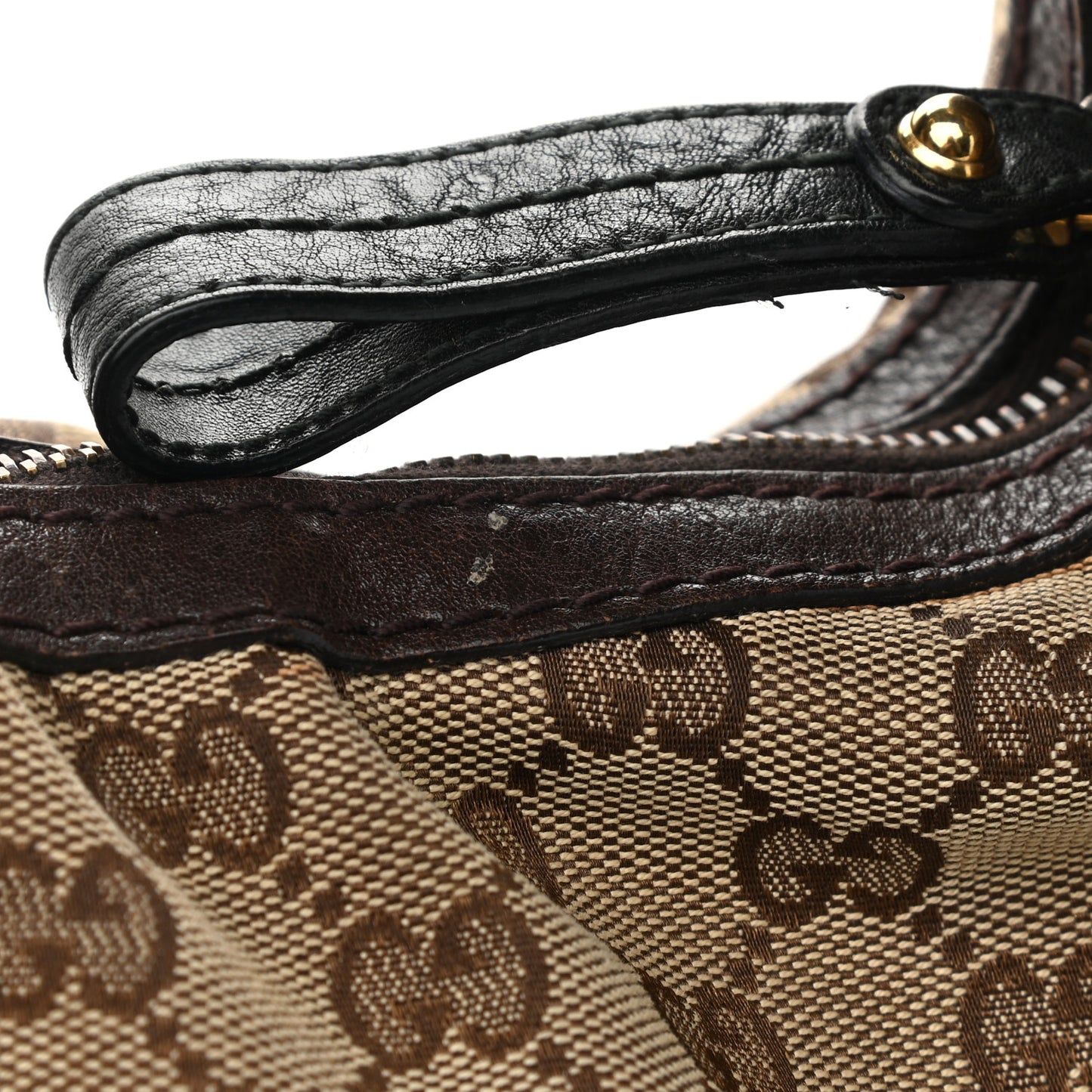 Monogram Medium Interlocking Hobo Dark Brown