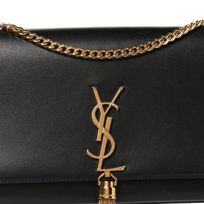 Saint Laurent Smooth Calfskin Medium Classic Monogram Kate Tassel Satchel Black 8 of 10