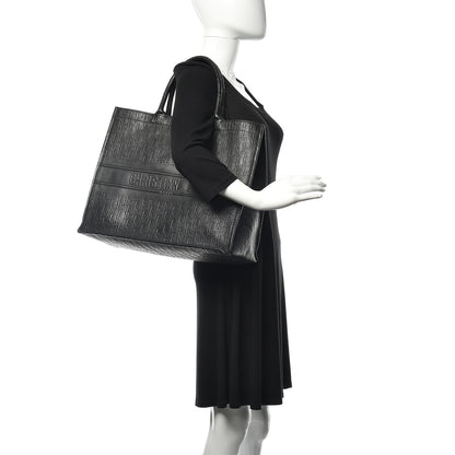 Christian Dior Oblique Calfskin Embossed Book Tote Black 2 of 12