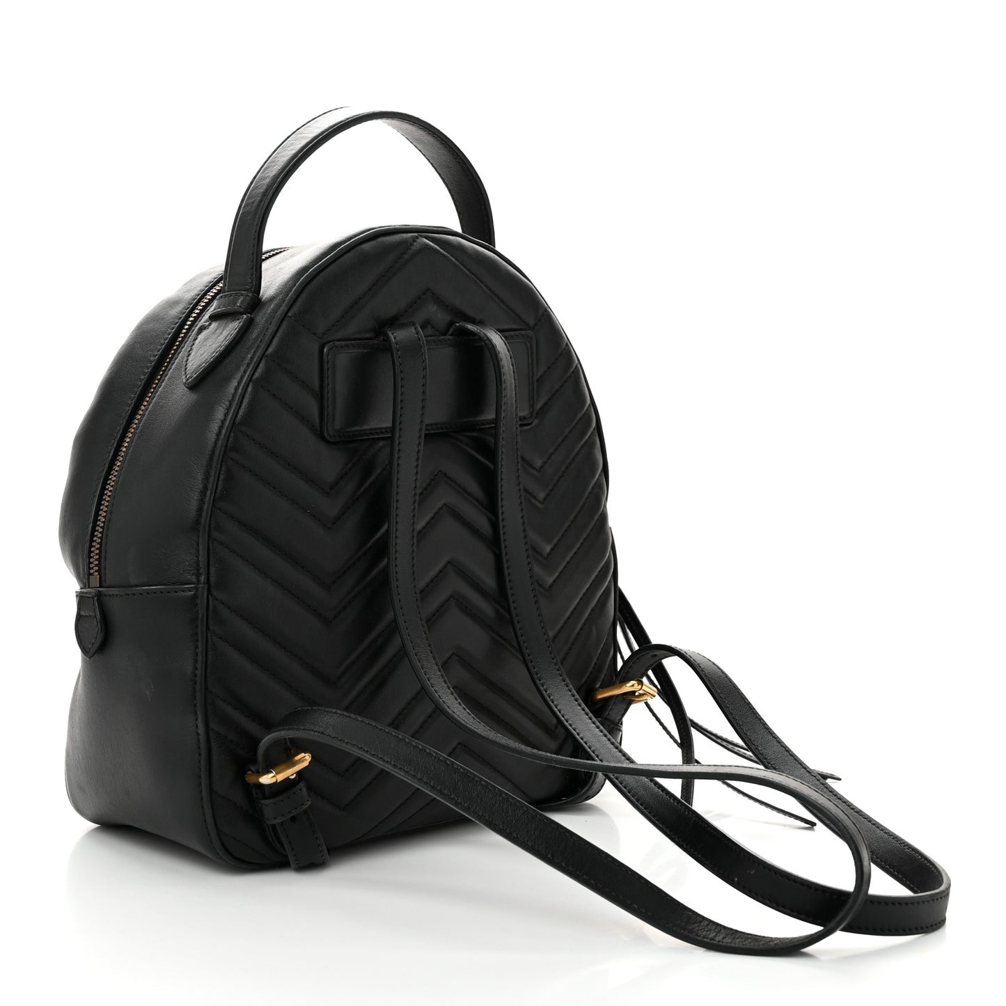 Calfskin Matelasse GG Marmont Dome Backpack Black