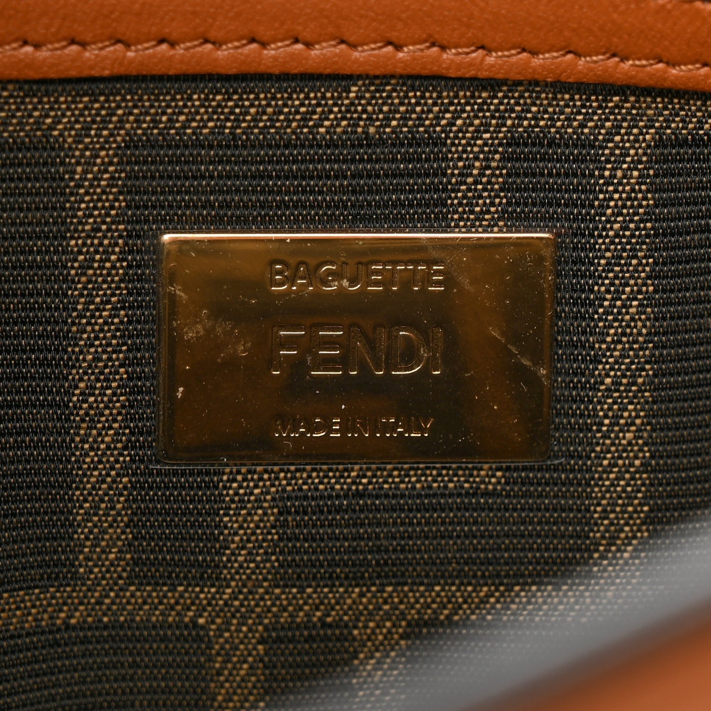 Shiny Nappa Multipocket Baguette Brandy