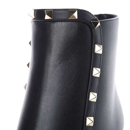 Valentino Garavani Calfskin Rockstud 85mm Ankle Booties 38 Black 7 of 8