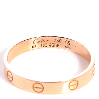 Cartier 18K Pink Gold 3.5mm LOVE Wedding Band Ring 65 11 3 of 5