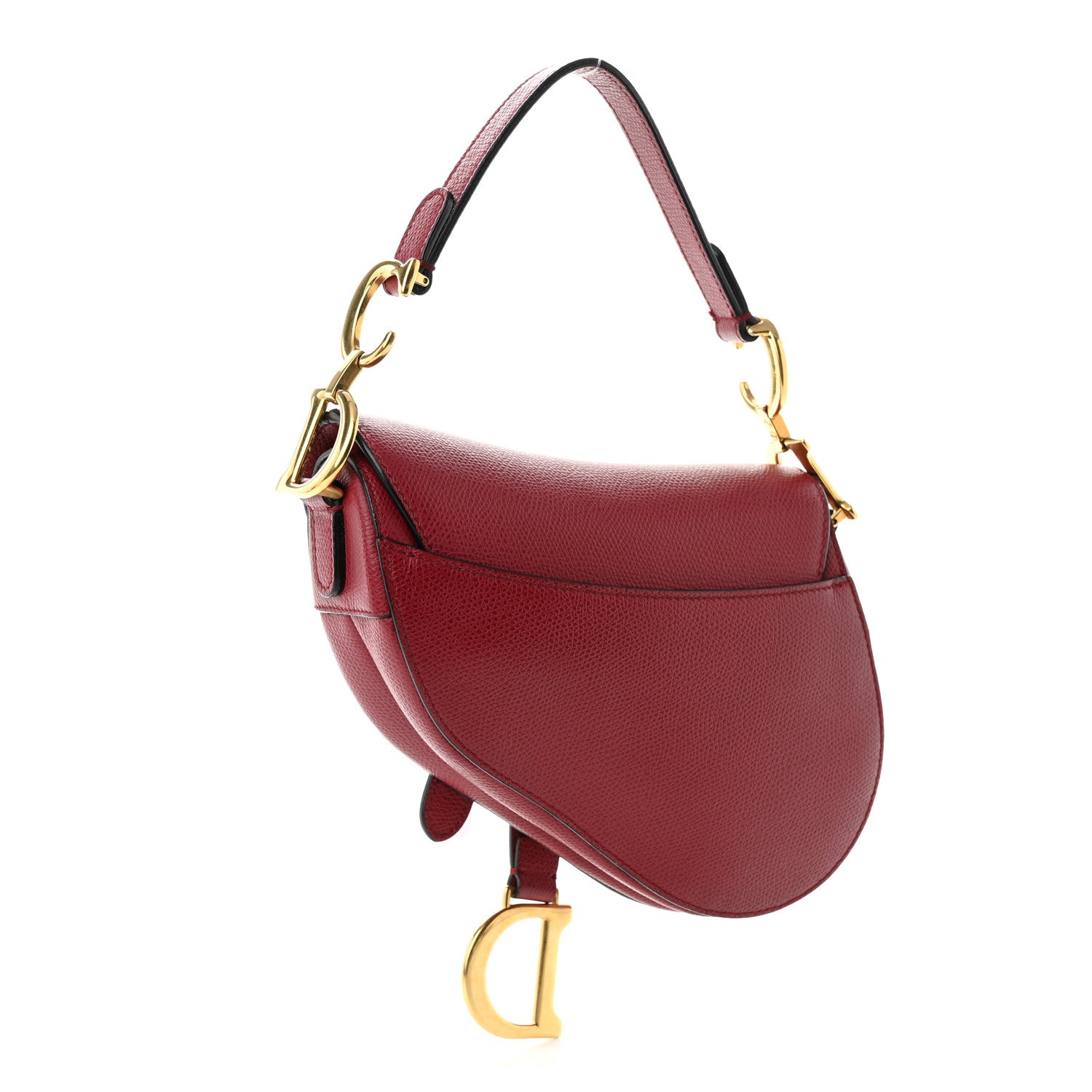 Christian Dior Calfskin Mini Saddle Bag Red 3 of 10